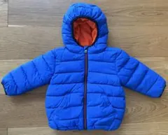 NEXT 12-18M 青オレンジ フード付きダウンジャケット