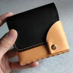 軽くてたくさん入る♪★コンパクト・ミラクル財布　ブラック✕イエローオーカー