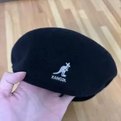KANGOL ブラック ベレー帽 M