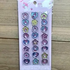 正規品　新品　未開封キャラクターシール 24ピースセット　おはじきふう