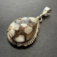 【sterling刻印 ホワイトターコイズ】silver925トップ