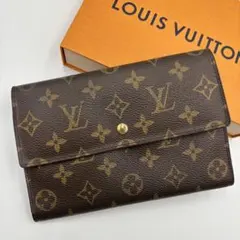 ルイヴィトン モノグラム ポシェット パスポール パスポートケース 三つ折り財布