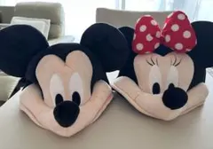 ディズニー　ミッキー　ミニー　ぬいぐるみファンキャップ　ペアセット