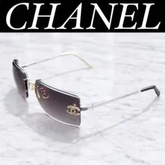 香奈兒 古著 太陽眼鏡 無框 y2k