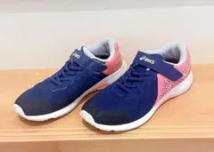 asics アシックス　レーザービーム　ネイビーピンク　23センチ