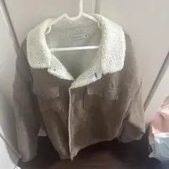 ブラウン コーデュロイ ボアジャケット M