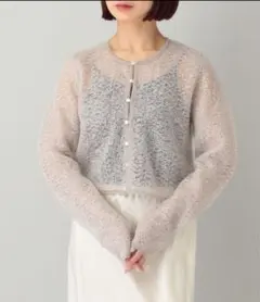 apart by lowrys 【e/rm】レースコンパクトカーディガン