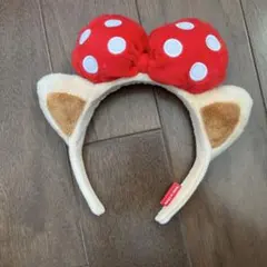 赤い水玉リボンのカチューシャ