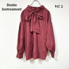 Droite lautreamont 赤 タイプライターリボンタイブラウス