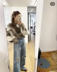 Ungrid アングリッド シャギージャガードニット シャギーニット