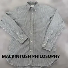 【美品】マッキントッシュフィロソフィー　トロッター　ストライプシャツ　長袖のサムネイル