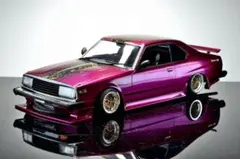 トミカ改造 日産 R33 GTR オーバーフェンダー 紫 深リムホットウィール