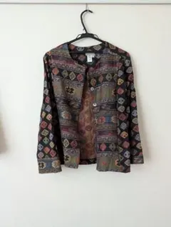 総柄　ジャガード　ゴブラン織り　ジャケット