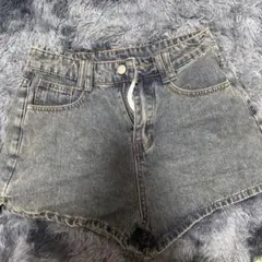 デニム ショートパンツ ジッパー付き ヴィンテージ系 y2k 平成