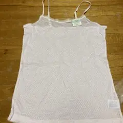 ピンク メッシュキャミソール