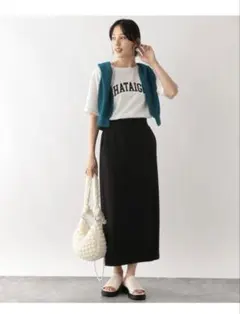 GLOBAL WORK スゴラク　ラインスリットスカート