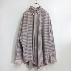 Ralph Lauren ボタンダウン マルチストライプシャツ 3Lサイズ