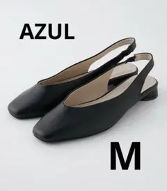 AZUL BY MOUSSY BACK OPEN PUMPUS ブラックM