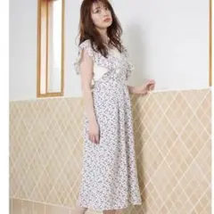 マジェスティックレゴン 花柄ワンピース ロング フリル⚠️4月5日までの掲載⚠️