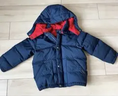 ポロラルフローレン　ネイビーと赤の中綿コート　110 4T