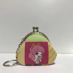 がま口　財布　小物入れ　レトロガール　ハンドメイド