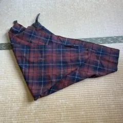 【匿名配送】ZARA MAN チェック柄ストールネイビー/レッドのサムネイル