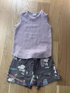 スヌーピー柄ショートパンツ92㎝・タンクトップセット 80㎝