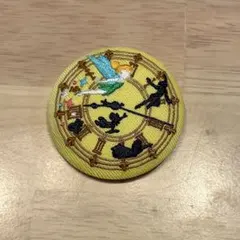 ディズニー刺繍缶バッジ　ピーターパン