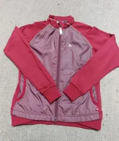 えんじ色ジップアップジャケット レディース ゴルフ