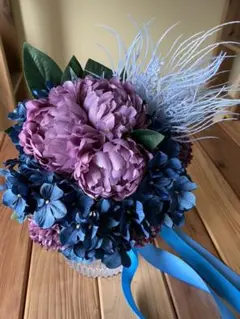 ウェディングブーケ ブートニア　和装ブーケ  前撮り用ブーケ クラッチブーケ