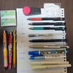 筆記用具　まとめ売り　ボールペン　シャーペン　蛍光ペン　ディズニー　ポイント消化