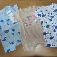 西松屋ロンパース半袖夏柄セット