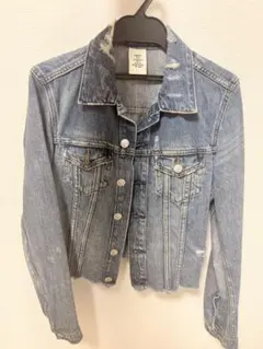 H&M クラッシュデニムジャケット S