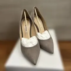 超美品 ダイアナ 定番パンプス24㎝ヒールスエード グレージュ