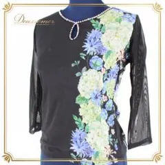 【美品 社交ダンス衣装】トップス レッスンウェア 練習着 leirena 黒