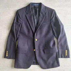 【希少イタリア製】ポロラルフローレン 紺ブレザー 金ボタン ウール ジャケット
