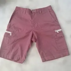 Burberry GOLFメンズ赤と白の千鳥格子柄ショートパンツ