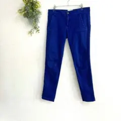 ◇スキニーパンツ【M】 ブルーカラー カジュアル 無地