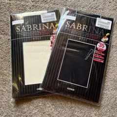 SABRINA サブリナ　レディース　タイツ　SーM ブラック&オフホワイト
