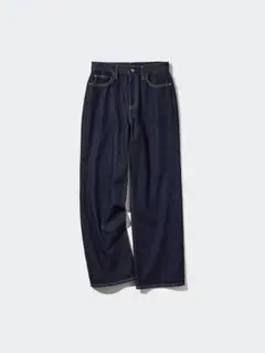 UNIQLO ワイドストレートジーンズ 25 ネイビー 464744