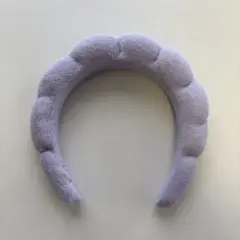 パープル　波型　ヘアバンド　タオル生地のサムネイル