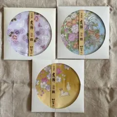 加賀友禅　花柄とウサギデザインのハンカチ3枚セット　新品　未使用