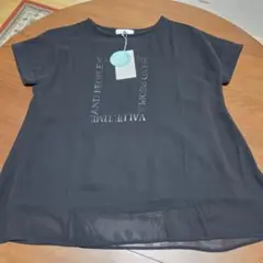 新品。アルファキュービックシフォンTシャツ黒のサムネイル