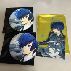 ペルソナ 30th P5X シーパラ クリアカード 缶バッジ 主人公 ワンダー