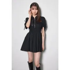 新品未開封　リエンダ　MA-1ディティールフレアミニワンピース　ブラック