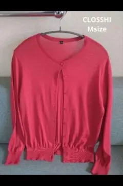 ★お値下げ★CLOSSHI クルーネックカーディガン 赤 Msize★