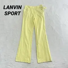 新品 ランバンスポール ゴルフパンツ ロゴ イエローストライプ柄 40 日本製のサムネイル