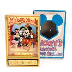 ミッキー ダンシング ミュージカル ジュエル ボックス レトロ ミッキー ミニー 木製 オルゴール ダンシング ジュエルボックス