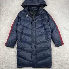 adidas ダウンベンチコート　サイズ150 ブルー