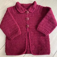 赤 ニット カーディガン ベビー用